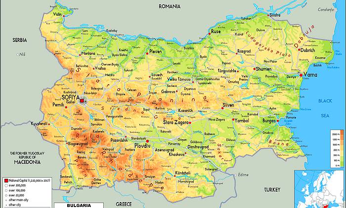 Bulgária térkép