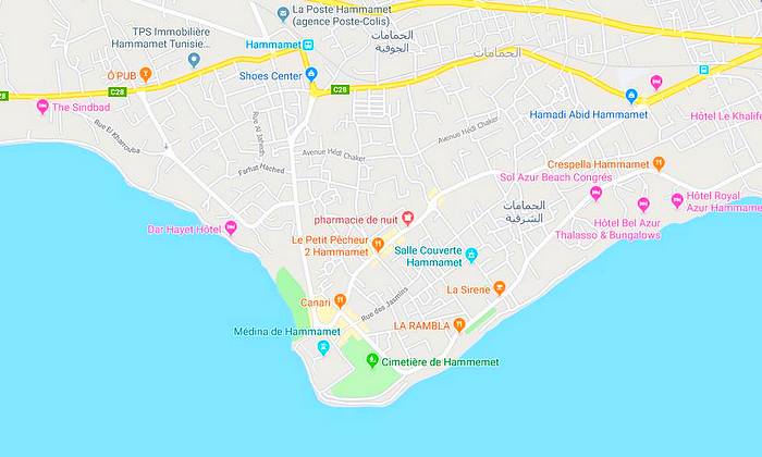 Hammamet térkép