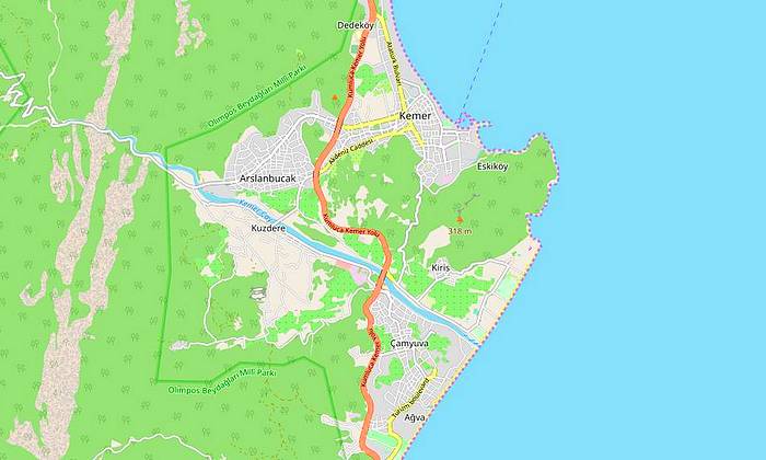 Kemer térkép