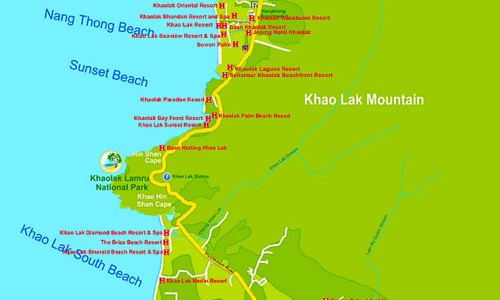 Khao Lak térkép