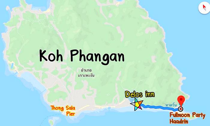 Koh Phangan térkép