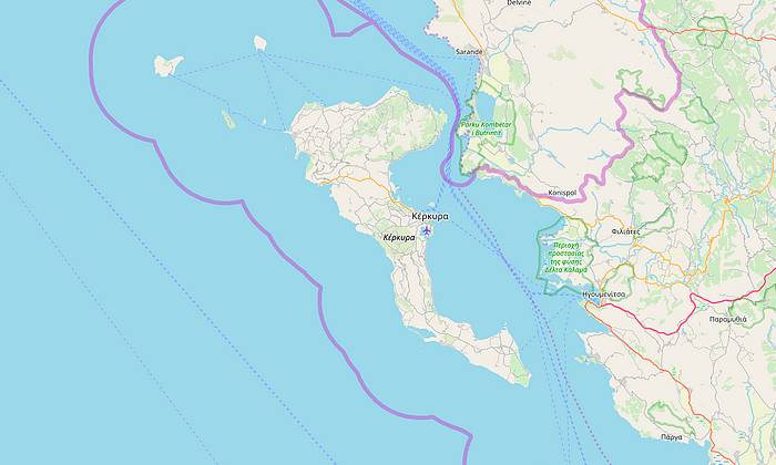 Korfu térképe
