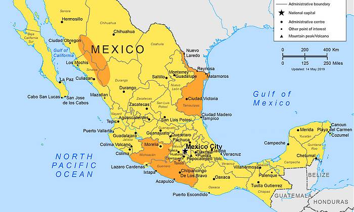 Mexikó térkép