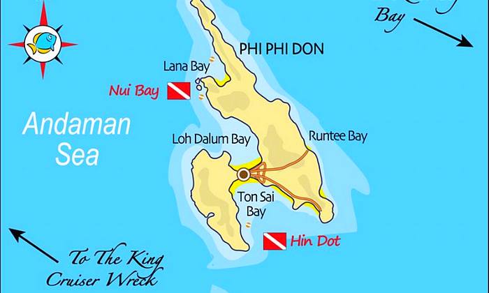 Phi Phi térkép