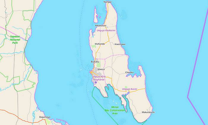 Zanzibár térkép