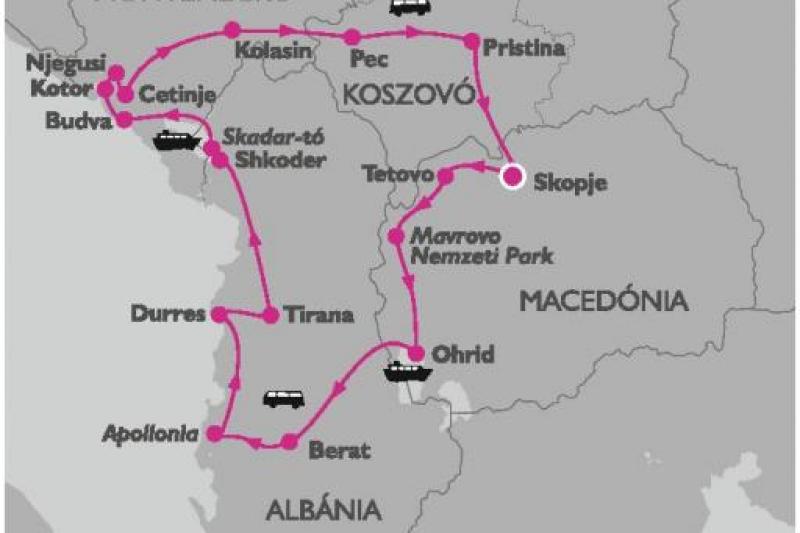 Körutazás a Balkán-félszigeten 2021