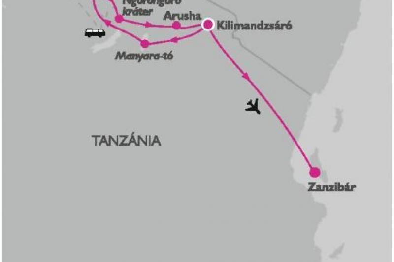 Serengeti szafari program pihenéssel Zanzibár szigetén