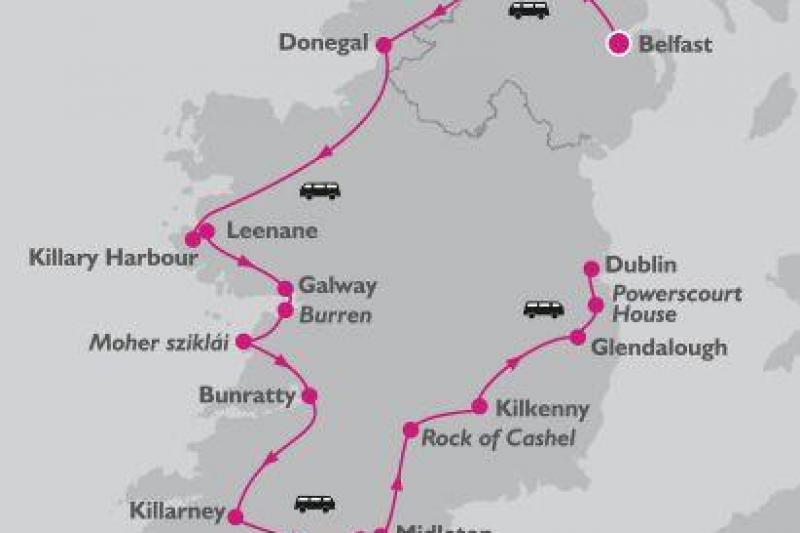 Ír körutazás látogatással Észak-Írországban