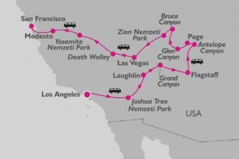 Usa Nyugati-part Körutazás A Legszebb Nemzeti Parkokkal - Csoportos Körutazás 2023