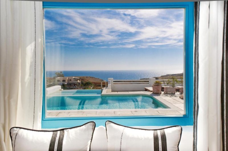 Szantorini Vourvoulos utazás Anema Hotel & Villas