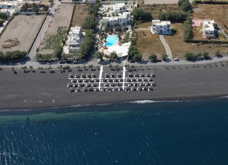 Szantorini Perissa utazás Atlantis Beach Villa