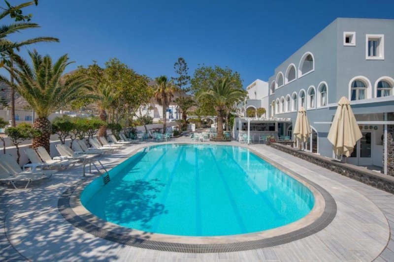 Szantorini Kamari utazás Makarios Beach Hotel