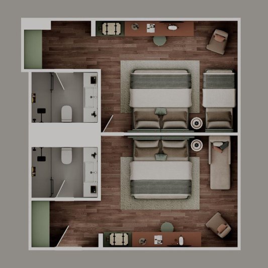 Hotel Family Room Roh