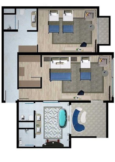 Deluxe Pool Family Room