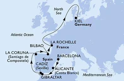 Tengereken és óceánon át csoportos hajóút Barcelona