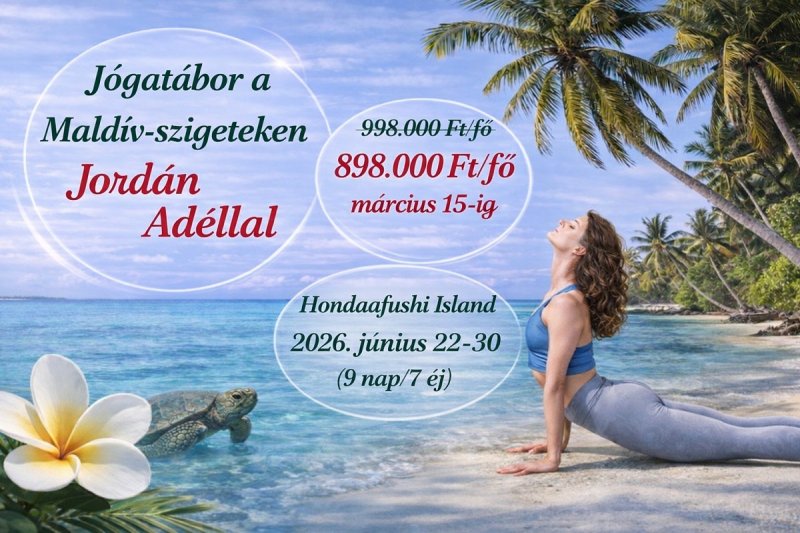 Jógatábor a Maldív-szigetek varázslatos világában Jordán Adéllal