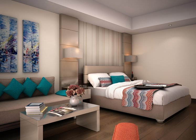 Deluxe szoba kétszemélyes ággyal, főépület