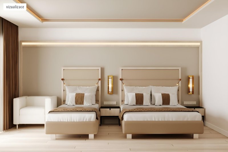 Kétágyas szoba - vizualizáció