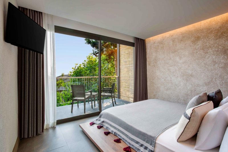 Comfort bungaló, kilátással a kertre