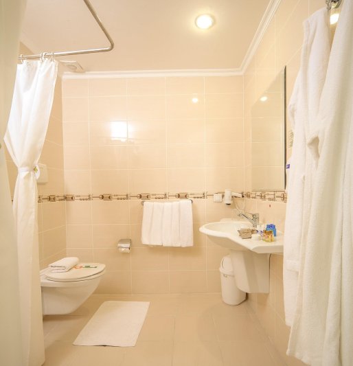 Kétágyas szoba, kertre néző kilátással, fürdőszobával