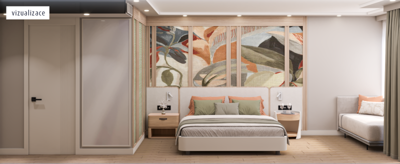 Kétágyas szoba, dizájn