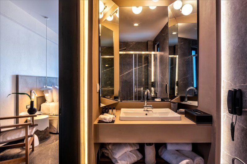 Kétágyas szoba kertre néző kilátással - Fürdőszoba