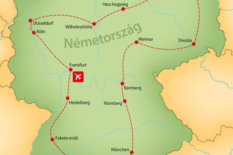 Németország Elbűvölő Arcai körutazás