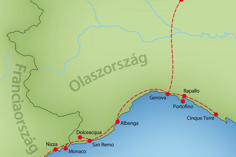 Cote D'azur és Az Olasz Riviéra 8 Nap 7 éj