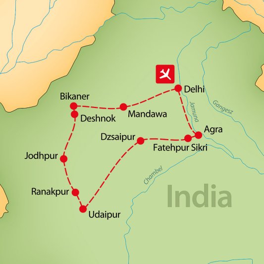 Rádzsasztán-körutazás 14 Nap/12 éj