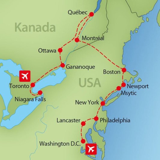 Usa-kanada: Az újvilág Keleti Parti Városai Körutazás