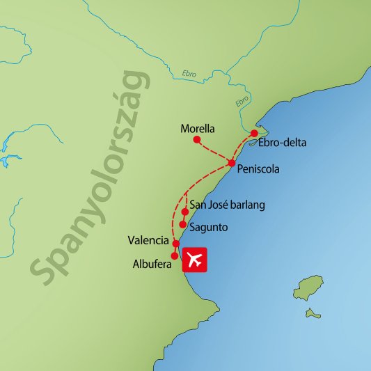 Csillagtúra Kelet-spanyolországban Costa Del Azahar Kincsei