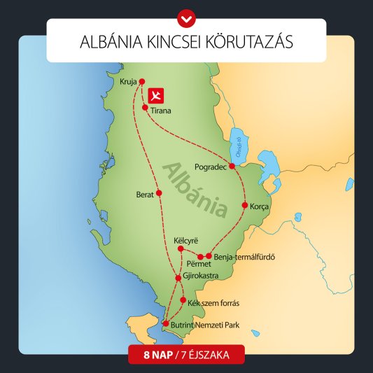 Albánia Kincsei – Kultúra, Természet és Történelem 8 Nap / 7 éj