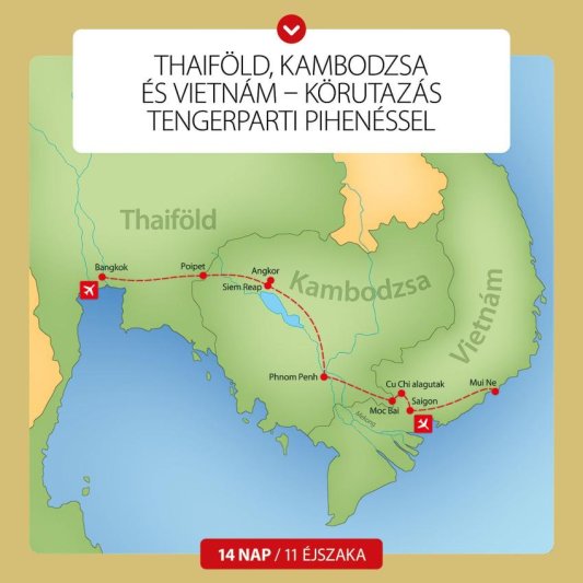 Ázsia Kincsei – Thaiföld, Malajzia és Szingapúr Körutazás 10 Nap / 7 éj