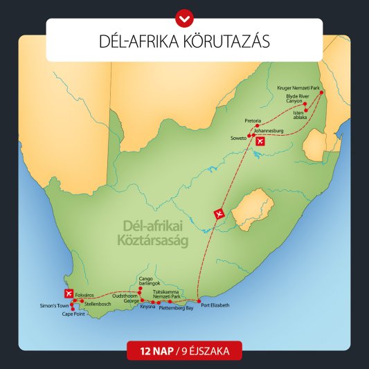 Dél-afrika Körutazás 12 Nap / 9 éj