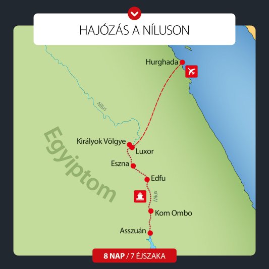Hajózás a Níluson 8 Nap / 7 éj