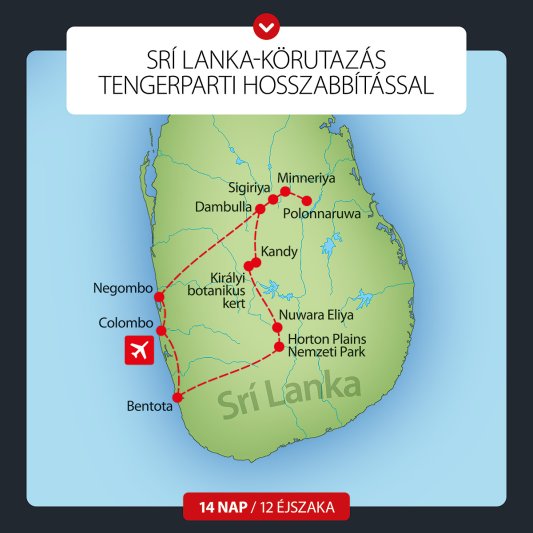 Srí Lanka-körutazás Tengerparti Hosszabbítással 14 Nap / 13 éj