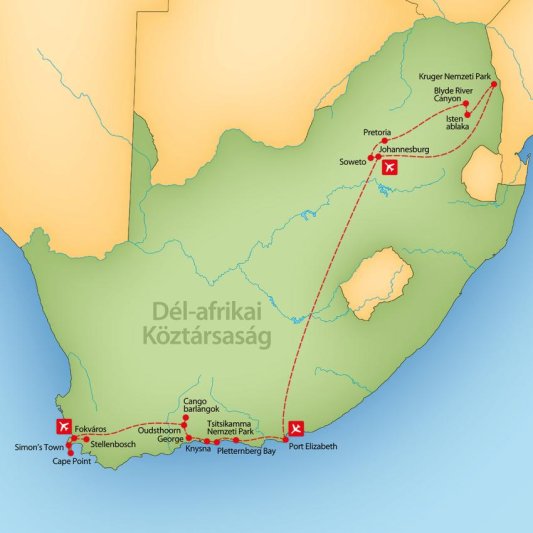 Dél-afrika körutazás