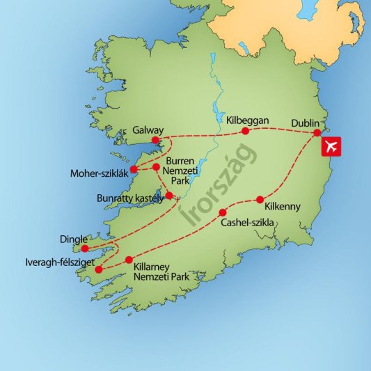 Írország mesés kincsei körutazás
