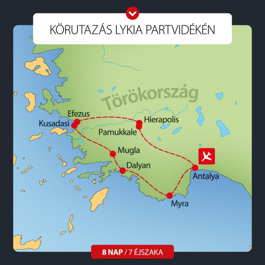 Lykia Partvidéke - Körutazás 8 Nap / 7 éj