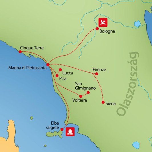 Toszkána körutazás