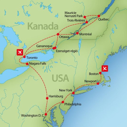 Usa kanada körutazás