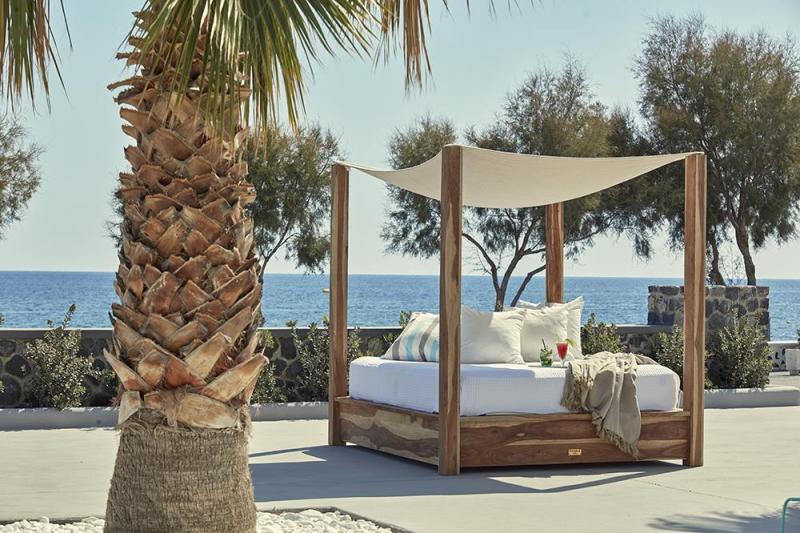 Szantorini Perissa utazás Aqua Blue Hotel