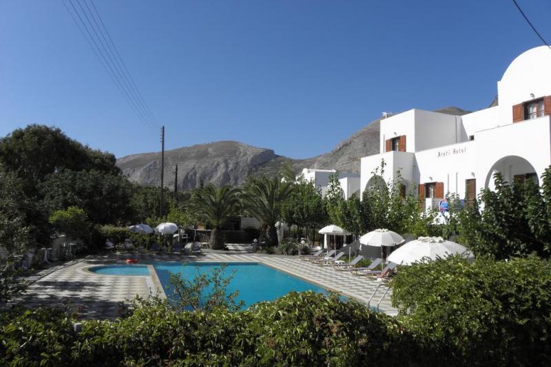 Szantorini Kamari utazás Areti Hotel