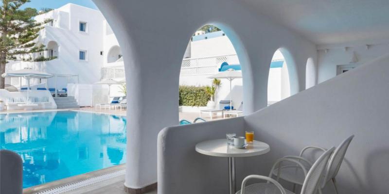 Szantorini Fira utazás Deadalus Hotel