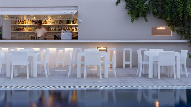 Szantorini Kamari utazás Rosebay Hotel