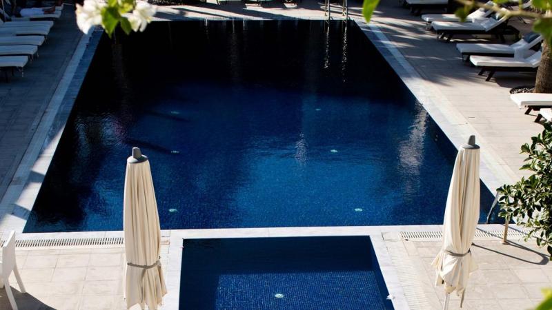 Szantorini Kamari utazás Rosebay Hotel