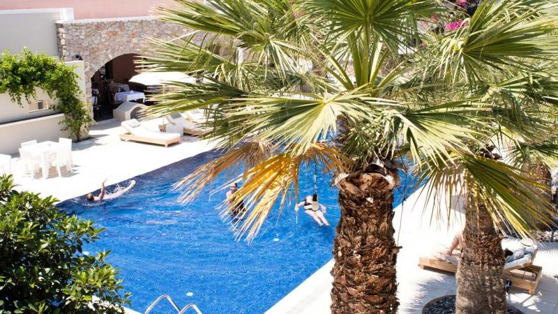 Szantorini Kamari utazás Rosebay Hotel