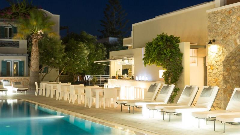 Szantorini Kamari utazás Rosebay Hotel