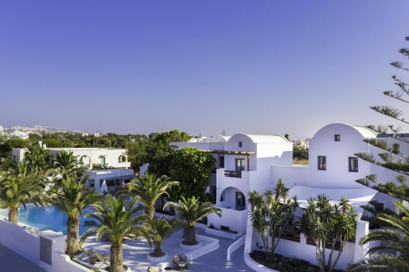 Szantorini Kamari utazás Strogili Hotel