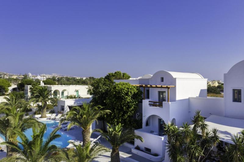 Szantorini Kamari utazás Strogili Hotel